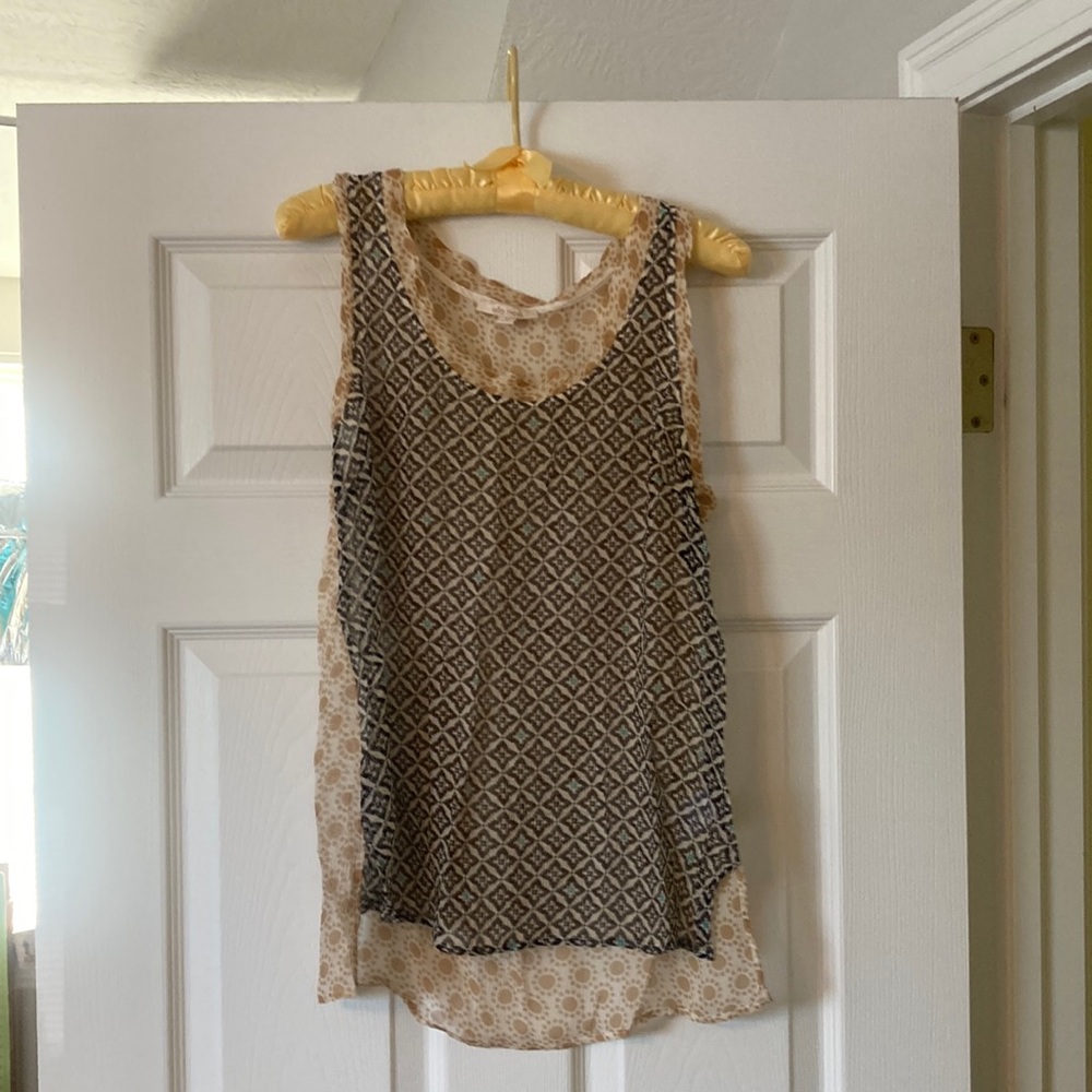 Ella Moss 100% silk Sleeveless top size Small/Medium